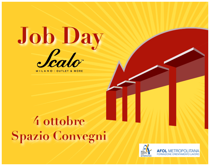 Job Day Scalo Milano: il 4 ottobre le preselezioni per lavorare nell’outlet & more alle porte di Milano Job Day Scalo Milano: il 4 ottobre le preselezioni per lavorare nell’outlet & more alle porte di Milano