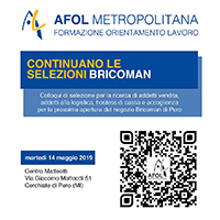 Posizioni aperte per Bricoman Italia Posizioni aperte per Bricoman Italia